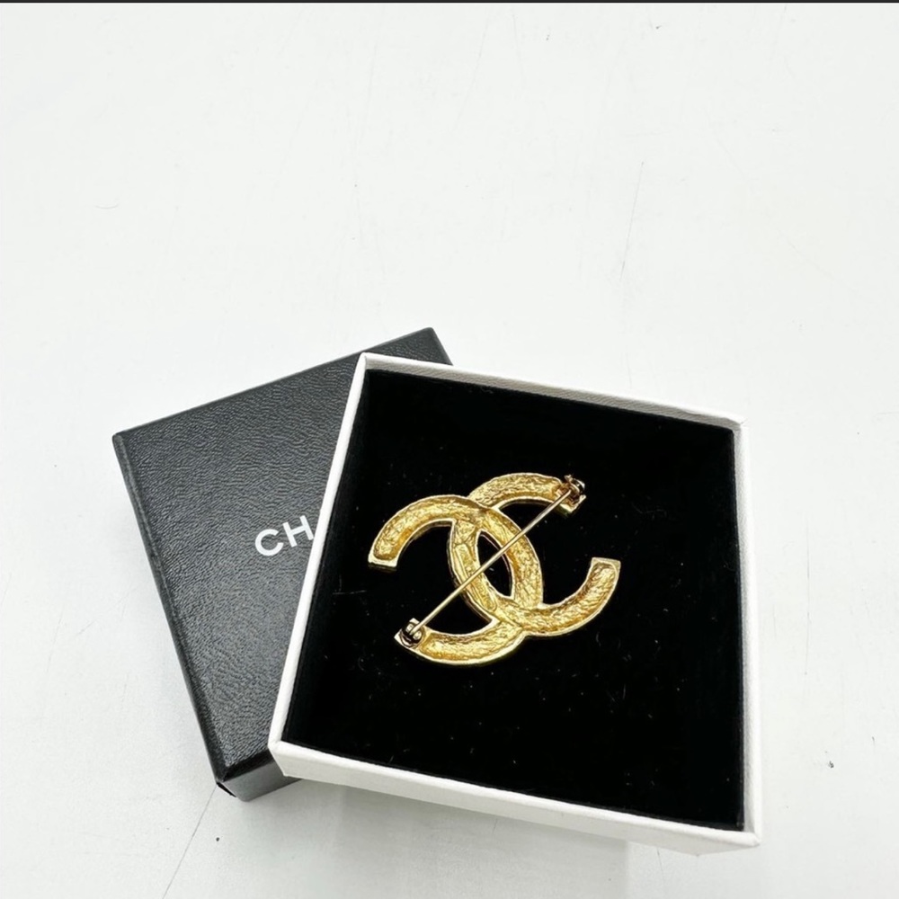 Chanel Rhinestone Brooch with Box